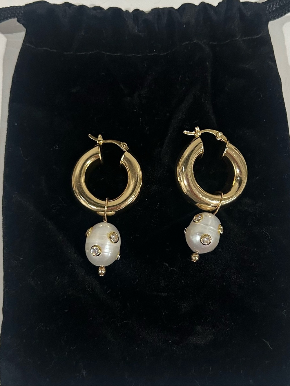 Lamia Earrings with Pearl and Crystal Accents